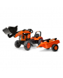 Tractor a pedales Kubota M7171 con pala y remolque