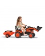 Tractor a pedales Kubota M7171 con pala y remolque