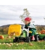 Trator-pedais-brinquedo-crianças-Deutz-Fahr-Agroplus-carregador-reboque-Rollykid-Rollytoys-Agridiver-verde