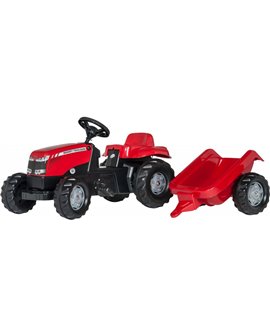 Trator-a-pedais-Massey-Ferguson-reboque-Rollykid-012305-RollyToys-agridiver-vermelho